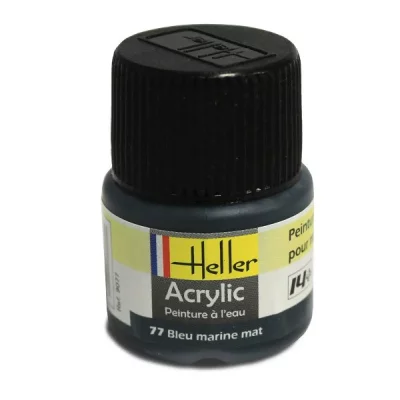 HELLER Peinture &agrave; maquette  Bleu Marine Mat acrylique 12ml- - Peinture