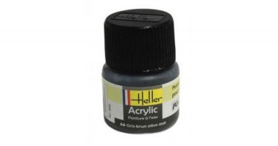 HELLER Peinture &agrave; maquette  Gris Brun Olive acrylique 12ml- - Peinture