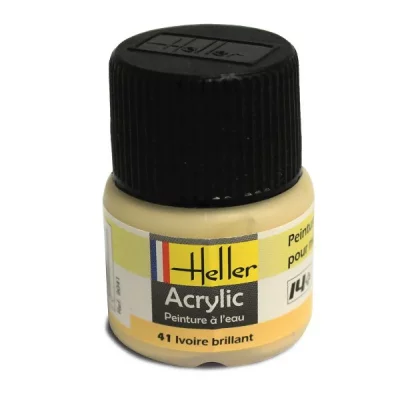 HELLER Peinture &agrave; maquette  Ivoire Brillant acrylique 12ml- - Peinture