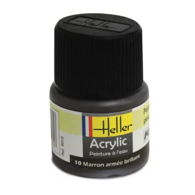 HELLER Peinture &agrave; maquette  Marron brillant acrylique 12ml- - Peinture