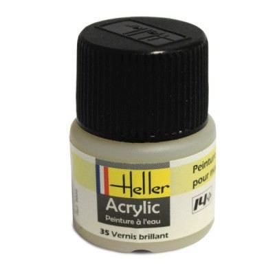 HELLER Peinture &agrave; maquette  Vernis brillant Acrylique 12ml- - Peinture