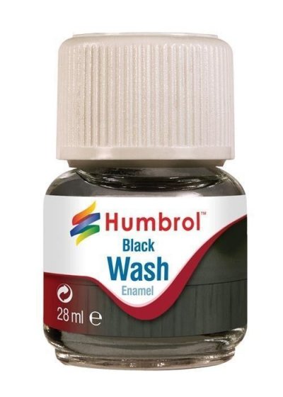  Peinture &agrave; maquette Humbrol Black Enamel Wash 28ml- 1/32 - Peinture &agrave;