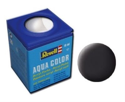 REVELL Peinture &agrave; maquette  Aqua Noir Goudron Mat - 18ml- - Peinture &agrave;