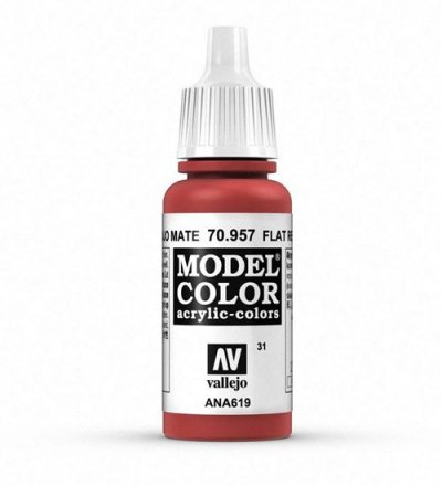 VALLEJO Peinture &agrave; maquette  Flat Red- - Peinture &agrave; maquette acrylique