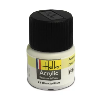 HELLER Peinture Acrylique Blanc Brillant 9022 