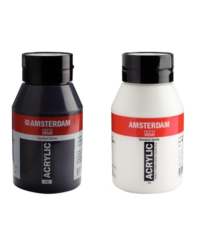 AMSTERDAM Peinture acrylique - Blanc de titane - 105 - Acrylic - Bidon 1L