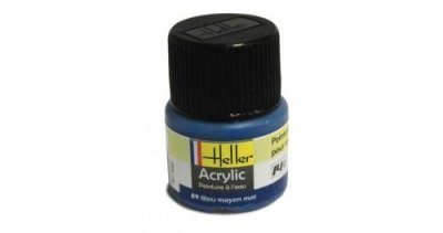 HELLER Peinture Acrylique Bleu Moyen Mat 9089 