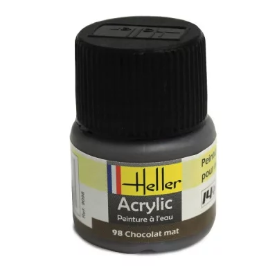 HELLER Peinture Acrylique Chocolat Mat 9098 