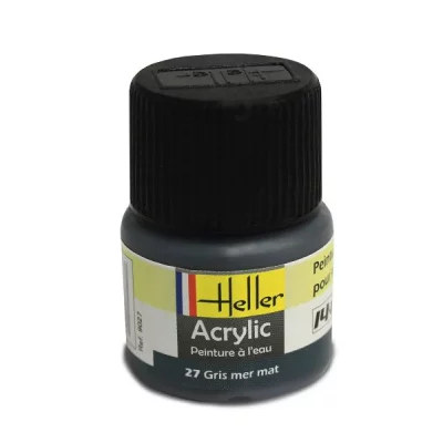 HELLER Peinture Acrylique Gris Mer Mat 9027 
