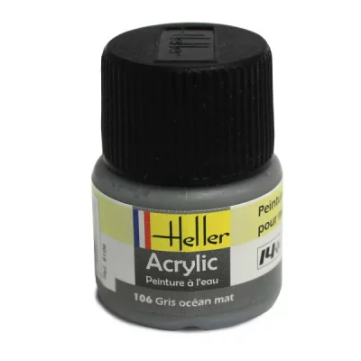 HELLER Peinture Acrylique Gris Ocean Mat 9106 