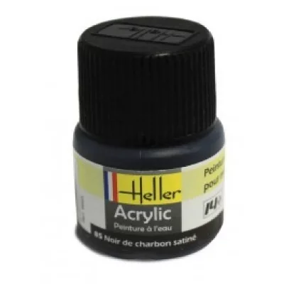 HELLER Peinture Acrylique Noir De Charbon Satine 9085 