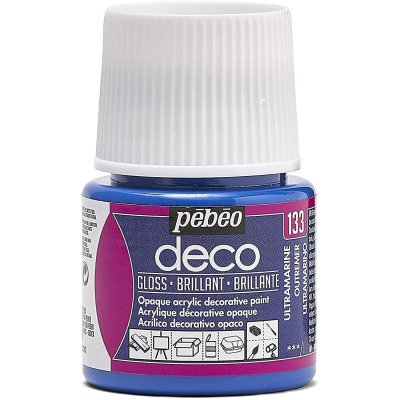 PEBEO Peinture acrylique opaque brillante - bleu moyen - 45 ml #0