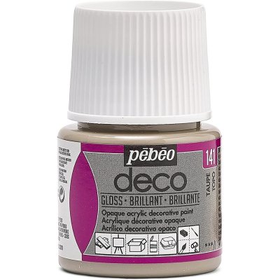 PEBEO Peinture acrylique opaque brillante - taupe - 45 ml #0