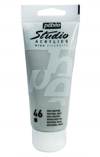 PEBEO Peinture acrylique opaque - gris neutre - 100 ml 831-046