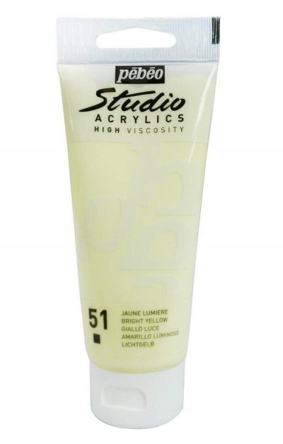 PEBEO Peinture acrylique opaque - jaune lumi&egrave;re - 100 ml 831-051