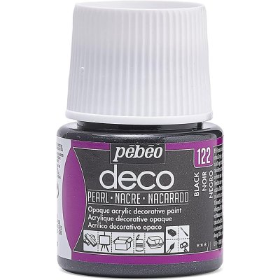 PEBEO Peinture acrylique opaque nacr&eacute;e - noir - 45 ml #0