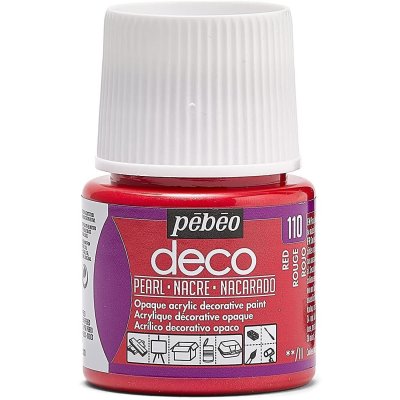 PEBEO Peinture acrylique opaque nacr&eacute;e - rouge - 45 ml 285110