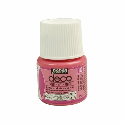  Peinture acrylique P&eacute;b&eacute;o D&eacute;co - Rose Bengale - mat - 45 ml