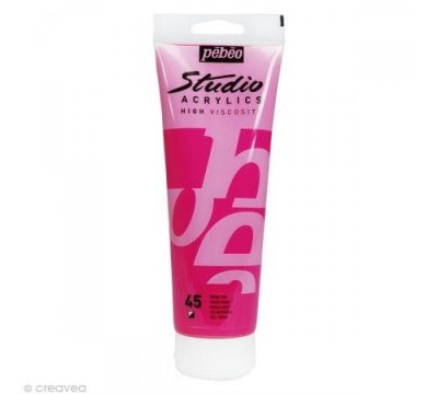 PEBEO Peinture acrylique P&eacute;b&eacute;o Studio - High Vicosity - 250 ml Rose Vif