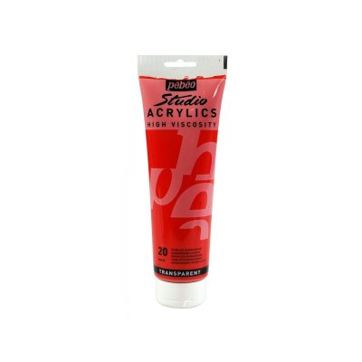 PEBEO Peinture acrylique transparente - rouge &eacute;carlate - 250 ml #0