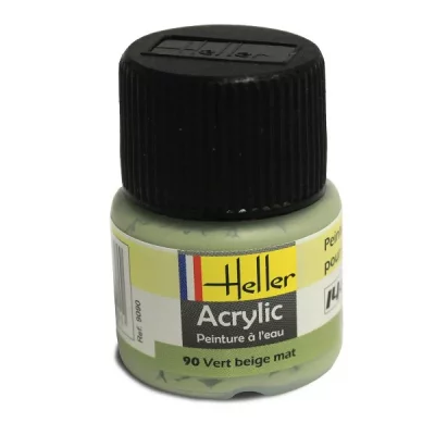 HELLER Peinture Acrylique Vert Beige Mat 9090 