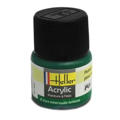 HELLER Peinture Acrylique Vert Emeraude Brillant 9002 