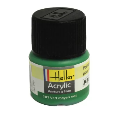 HELLER Peinture Acrylique Vert Moyen Mat 9101 