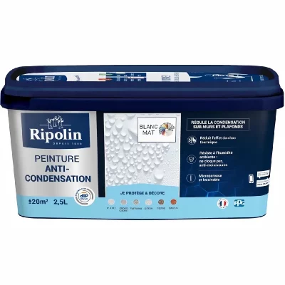RIPOLIN Peinture anti-condensation Blanc Mat Pot 2.5l