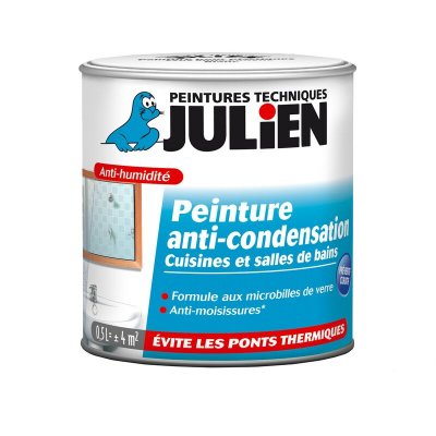 JULIEN Peinture Anti-Condensation Mat Blanc 0,5 l  Blanc