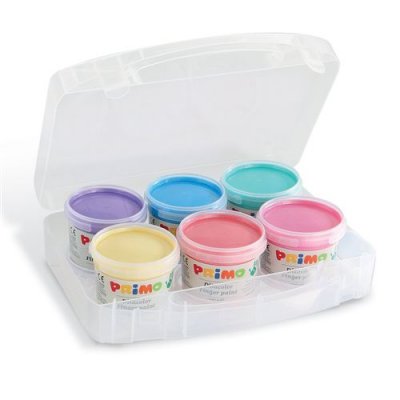PRIMO Peinture au doigt 6 couleurs m&eacute;tallis&eacute;es