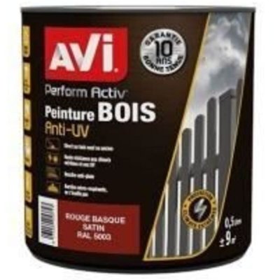 AVI Peinture bois  Perform Activ Rouge Basque 0,5 l
