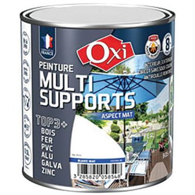 MANUTAN Peinture Bois Fer Pvc Mat 500ml Blanc Double Action