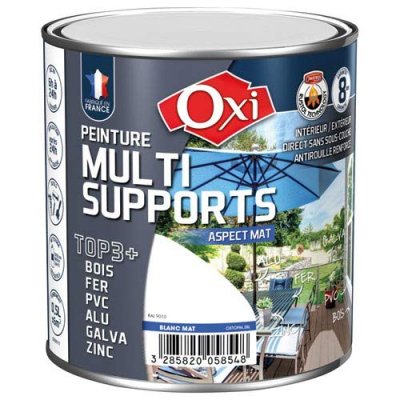 OXI Peinture Bois Fer Pvc Satin 250ml Vert Jardin Ral 6002