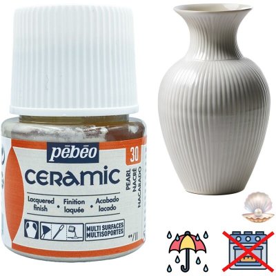 PEBEO Peinture c&eacute;ramique et multi-surfaces - nacr&eacute; - 45 ml 025-030