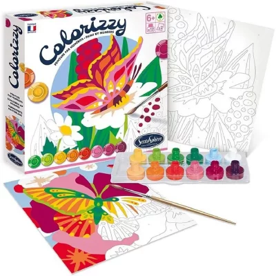 SENTOSPHERE Peinture colorizzy : Les papillons Multicolore Sentosph&egrave;re