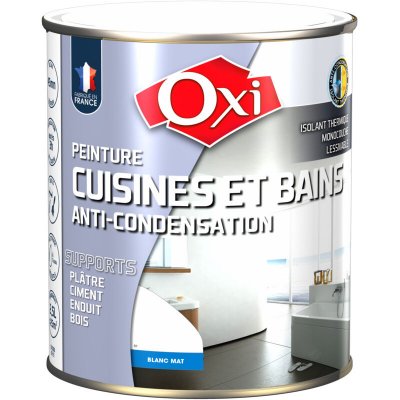 OXI Peinture Cuisine et bain mur et plafond monocouche mat 2.5 L - blanc