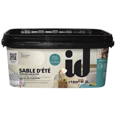 ID PARIS Peinture D&eacute;corative D&eacute;polluante Sable D'ete H+ 2l C&ocirc;te D'opale -