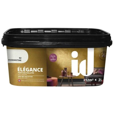ID PARIS Peinture d&eacute;corative ELEGANCE 2L DIAMANTINE -  - diamantine