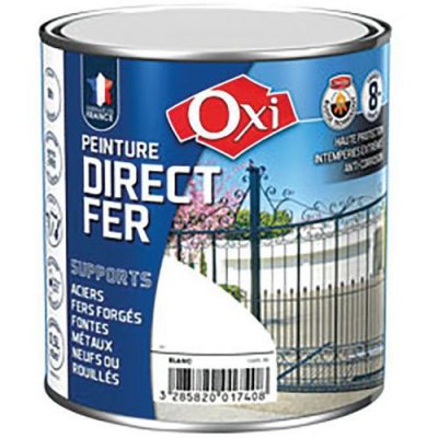 MANUTAN Peinture direct sur fer - 0.5 L - blanc