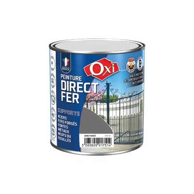 OXI Peinture direct sur fer - 0.5 L - gris fonc&eacute;