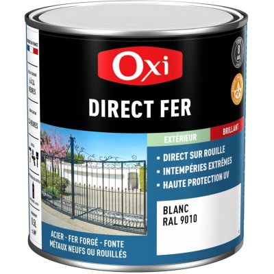 OXI Peinture direct sur fer - 0.5 l - vert feuillage - 