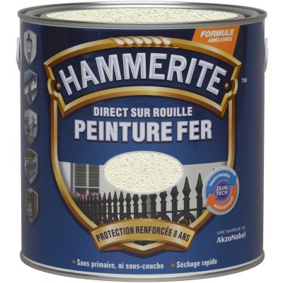 HAMMERITE Peinture Direct Sur Rouille Forg&eacute;e Blanc 2,5 l  Blanc
