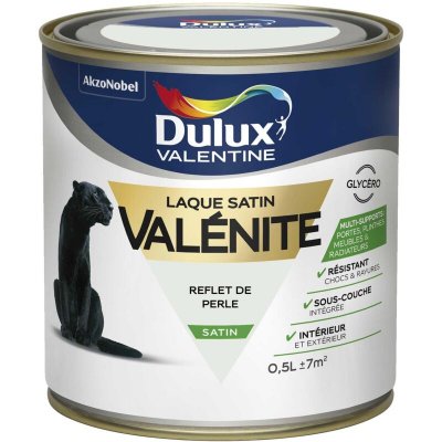 DULUX VALENTINE Peinture  Laque Val&eacute;nite Satin Reflet de Perle 0,5l