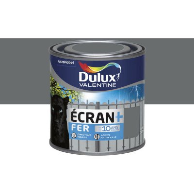 DULUX VALENTINE Peinture Ecran+ Fer - Anthracite RAL7016 - Brillant - 0,25L