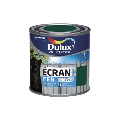 DULUX VALENTINE Peinture Ecran+ Fer - Vert basque RAL6005 - Brillant - 0,25L