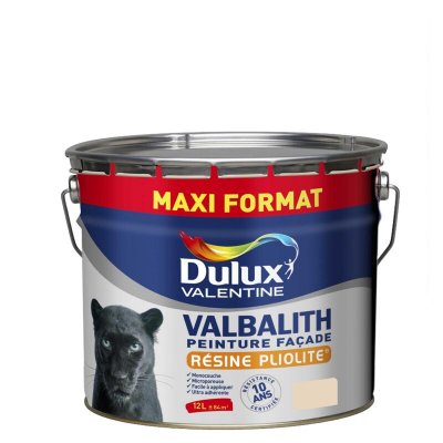 DULUX VALENTINE Peinture fa&ccedil;ade monocouche Valbalith - Ton pierre - Mat - 12L