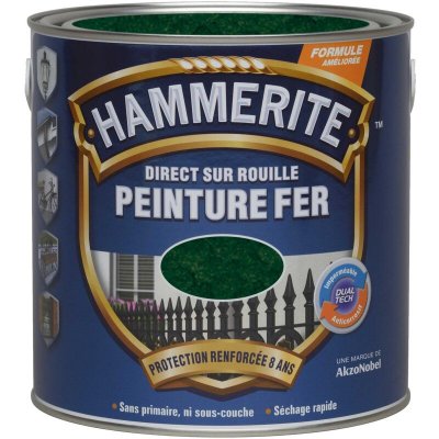 HAMMERITE Peinture fer ext&eacute;rieur Direct sur rouille  vert epic&eacute;a 2.5 l