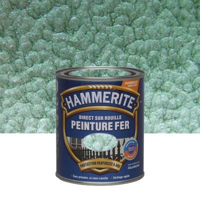 HAMMERITE Peinture fer ext&eacute;rieur Direct sur rouille  vert jade 0.75 l