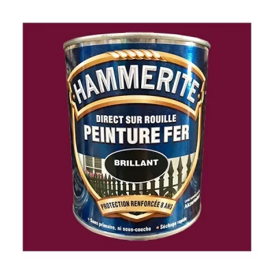 HAMMERITE Peinture  fer brillant laqu&eacute; 0.75 l - rouge basque - Julien