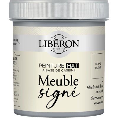 LIBERON Peinture meuble et boiserie Cas&eacute;ine LIB&Eacute;RON blanc plume mat 0.5 l